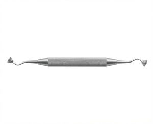 Instrument de compactage osseux dentaire ergonomique avec poignée moletée argentée, outil chirurgical manuel de classe I certifié CE - Product Image 3