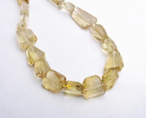 ลูกปัดควอตซ์เบียร์ธรรมชาติทรงเหลี่ยมขนาด 16 นิ้ว สำหรับทำเครื่องประดับอัญมณีชั้นดี - Product Image 1