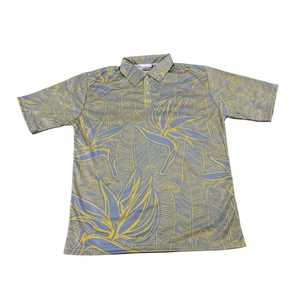 Maillot tropical violet personnalisé pour homme, en polyester respirant, imprimé feuilles par transfert thermique, style hawaïen décontracté - Product Image 5