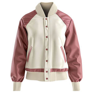 Chaqueta de Cuero Genuino para Mujer, Diseño Moderno, Tejida en Piel de Vacuno, con Logotipo Personalizado, Estilo Rock, Resistente al Viento, Transpirable, con Cierre de Cremallera - Product Image 1