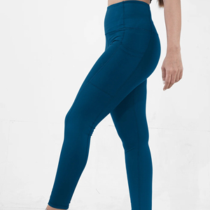 Women's Solid <b>Ankle</b>-<b>Length</b> 4-Way Stretch High Waist <b>Leggings</b> Custom Logo OEM ODM Gym Fitness Yoga Pants Manufacturer Wholesale - Product Image 3