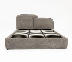 Modern Upholstered Fabric <b>Bed</b> Frame King Size <b>with</b> Hydraulic <b>Storage</b> Soft <b>Bed</b> <b>with</b> Quilted Headboard and Footboard - Product Image 4