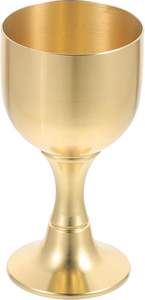 Coupe Kiddush Moderne Bicolore Argent Or en Acier Inoxydable, Gobelet à Vin Martelé Fait Main, Écologique, Cadeau Judaïca pour Mariage et Bar - Product Image 3