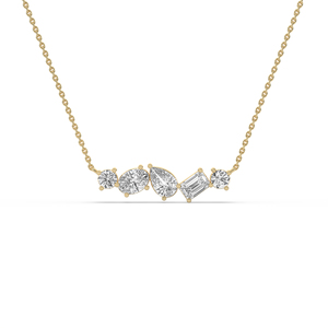 Brillante colgante de diamante de corte elegante de 2.9 quilates cultivado en laboratorio, plata 925 con oro, estilo único, ligero, colgante de compromiso para mujer. - Product Image 3