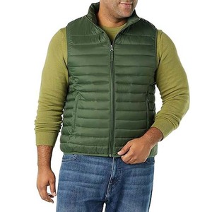 OEM Custom Men's Lightweight Zipper Sleeveless Puffer Jacket High Quality Waterproof Breathable Winter Plus Size Casual Canvas - Product Image 2