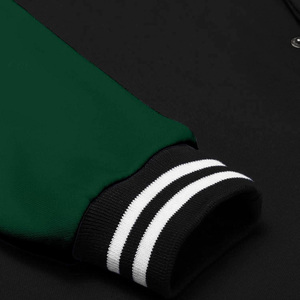 Veste de baseball classique en molleton de coton premium, style streetwear, design personnalisé, vente en gros, fabricant de vêtements OEM ODM, veste pour homme - Product Image 6