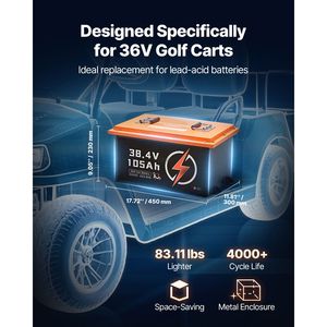 Batteria al Litio per Golf Cart 36V 150Ah con BMS 200A, Monitor Touch e App Mobile, Batteria LiFePO4 - Product Image 4