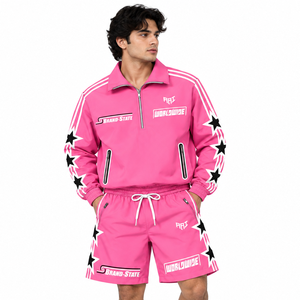 Men's Eco-friendly Anti-UV Lightweight Reflective Windbreaker Shorts Custom Crinkle Nylon Custom Breathable <b>Track</b> Suit <b>Jackets</b> - Product Image 4