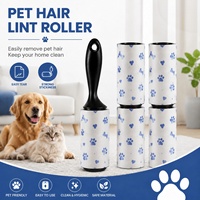 Rouleau de recharge premium pour l'élimination des poils d'animaux, feuilles adhésives extra collantes pour le nettoyage des canapés et des vêtements des chiens et des chats