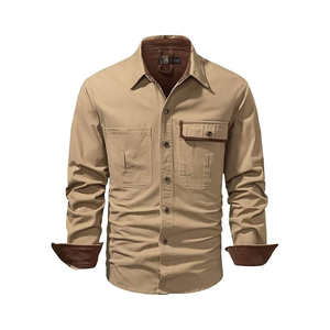 Camisa Casual de Algodón para Hombre, Manga Larga, Cierre de Botones, para Uso Diario y Trabajo, Tejido Transpirable y Duradero, Logotipo Personalizado, OEM, ODM - Product Image 1