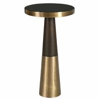 Table d'appoint AuraLuxe avec accent en or rose et placage en forme d'étoile |   Cadre en aluminium durable au design traditionnel pour suites d'hôtellerie de luxe