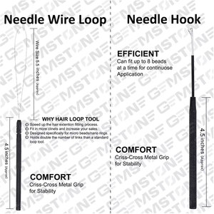 Professional Stainless Steel Hair Extension Tools <b>Kit</b> Including Extension Pliers <b>Weaving</b> Thread Parting Section Clips - Product Image 4