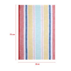 Serviette de cuisine en coton 100% de qualité supérieure, à rayures, pour la maison et la restauration, séchage rapide, en coton slub. - Product Image 5