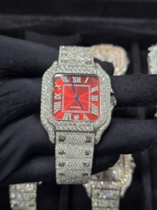 Reloj de Diamantes Moissanite Estilo Hip Hop para Hombre, Reloj de Pulsera de Lujo con Incrustaciones de Diamantes, Disponible al Mejor Precio - Product Image 5