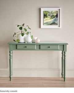 Mesa Consola de Madera Sólida con Estante de Almacenamiento para Entrada, Sala de Estar, Pasillo y Hogar Moderno - Product Image 2