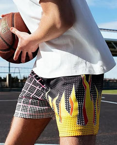 Pantalones Cortos Deportivos para Hombre, Ecológicos, de Secado Rápido, Transpirables, de Poliéster/Algodón, con Logotipo Personalizado, Cintura Elástica Media, Estampados, al por Mayor - Product Image 2