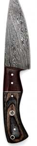Cuchillo de Cocina Artesanal de Acero de Damasco, Cuchillo de Chef con Mango de Madera de Dos Tonos para Rebanar y Preparar Alimentos - Product Image 3