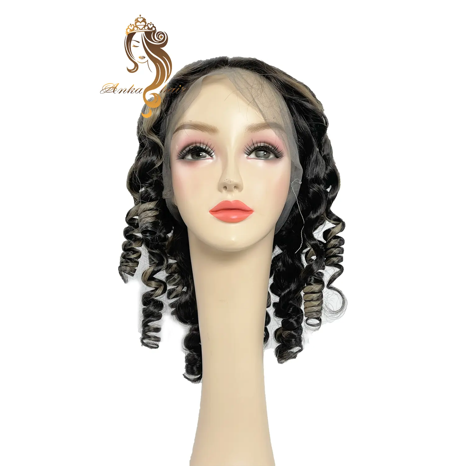 Hot Item Hot Style Baby curl style mixed colors 100% human hair wigs from Anka Hair