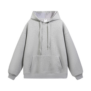 Sudadera con capucha roja lisa para hombre, de forro polar grueso, tipo jersey, personalizable, en blanco, para otoño e invierno, informal, de ajuste holgado, talla regular - Product Image 2