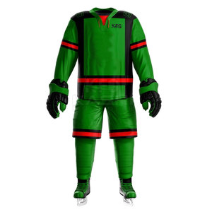 Ensemble de maillot et pantalon de hockey sur glace pour hommes, avec tissu respirant et anti-humidité, haute qualité, durable - Product Image 4