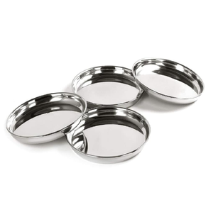 Platos Redondos de Acero Inoxidable, 2 Piezas, Juego de Platos Planos de Metal Pulido Aptos para Lavavajillas a un Precio Accesible - Product Image 4