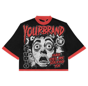 Chemises pour hommes à imprimé graphique style vintage, coupe ample, mode urbaine, streetwear, 100% coton, col rond, marque privée, OEM, ODM - Product Image 3