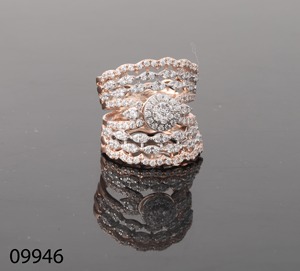 Anillo de Compromiso con Diamantes Florales D VINS JEWELS, 2.20 Ct, Corte Brillante Cultivado en Laboratorio, Oro Sólido de 14K, Oro Rosa, Certificado, para Mujeres Modernas - Product Image 2