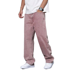 Pantalones Vaqueros Lisos para Hombre, Personalizados con Lavado Ácido, 100% Algodón, Alta Calidad, Logotipo Personalizado con Parche Bordado, Más Diseños a Precio Económico - Product Image 1