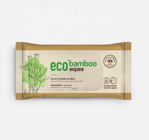 Lingettes humides non tissées écologiques à base d'eau pour bébé Nettoyage de la peau délicate Hygiène biodégradable non parfumée pour les nourrissons - Product Image 2