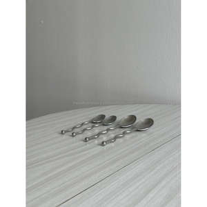 ชุดช้อนสแตนเลสซิกแซก4ชิ้นคุณภาพดีชุดช้อนรับประทานอาหารสำหรับร้านอาหารโรงแรม - Product Image 4