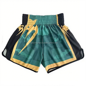 Shorts de Muay Thai personnalisés unisexes, respirants, extensibles, 100% polyester - Product Image 1