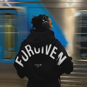 OEM Custom Oversized Sweatshirt Large Letter Printing Unisex <b>Pullover</b> <b>Men</b> Women Hoodies Street Style Printing Fast Customization - Product Image 1