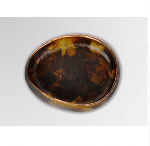 Vaisselle artisanale en résine polie, écologique, d'origine indienne, design de luxe, compatible lave-vaisselle, art moderne, pour les fêtes - Product Image 5