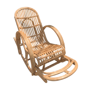 Sillón mecedora de ratán tejido a mano, silla de descanso de tejido abierto para interiores y exteriores - Product Image 1