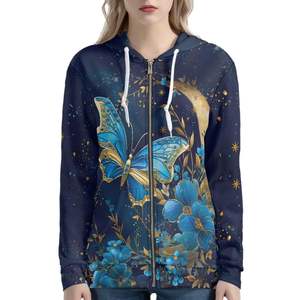 Sudadera con Capucha Estampada de Margaritas Estilo Floral para Mujer, Manga Larga, Otoño, Vintage, con Bolsillo, a la Moda - Product Image 1