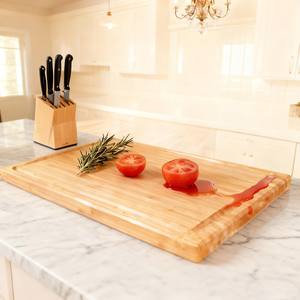 Extra <b>Large</b> Bamboo Cutting Board Wooden Carving Board for Turkey, Meat, <b>BBQ</b> LARGEST Wood Butcher Block Chopping Board - Product Image 6