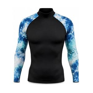Men's Compression Rash Guard BJJ Shirt Long Sleeve Breathable Custom Logo Digital <b>Print</b> UPF50+ <b>Surfing</b> Beach Rash Guard Unisex - Product Image 1