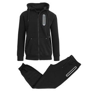 <b>Mens</b> Winter Zip-Up Hoodie & <b>Jogger</b> Sweatpants Set <b>Polyester</b>/Cotton - Product Image 4