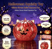 Jouet Squishy en Maltose Halloween, Jouet Sensoriel Anti-Stress à Presser pour Enfants, Prise en Charge de la Conception Personnalisée OEM et de la Vente en Gros