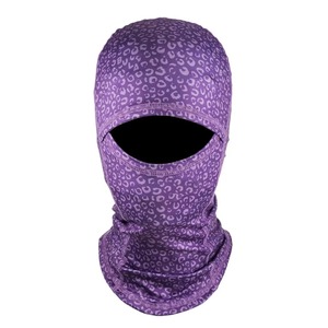 Pasamontañas para Exteriores con Estampado de Leopardo Morado, 100% Poliéster, para Adultos, 56-58cm, Impresión por Transferencia de Calor - Product Image 2