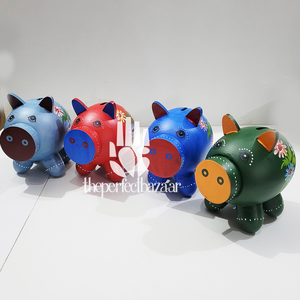 กระปุกออมสินไม้เพ้นท์ลายด้วยมือ - Product Image 1