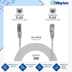 Fournisseur en gros de câbles RJ45 Cat. 6 S/FTP LSOH gris 100 % cuivre de 3,00 m Câble réseau 6a pour réseau domestique et commerce de détail - Product Image 2