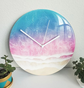 High quality Best Artisans Handmade Resin <b>Wall</b> <b>Clock</b> With Monstera Leaf <b>Design</b> Round Analog Quartz <b>Clock</b> For Living Room Decor - Product Image 4