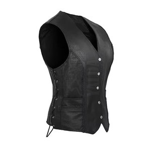 Chaleco de Moda de Piel Genuina de Buena Calidad para Mujer, Diseño Transpirable, Precio Razonable, Personalizable OEM - Product Image 3