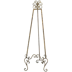 Stylish Floor <b>Easel</b> Handmade On Sale Black Metal Painting <b>Easel</b> with Scroll Design for Home Decor and Photo <b>Display</b> - Product Image 2