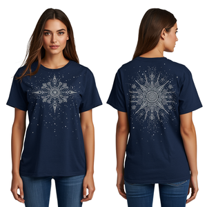 Camiseta Galaxy con Pedrería de Alta Calidad para Hombre, Estilo Casual Oversize - Product Image 1