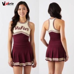 Uniformes de Animadoras Personalizados de Algodón, Poliéster, Seda y Nailon, Transpirables, de Manga Corta, para Partidos, Entrenamientos y Uso Durante Todo el Año - Product Image 5