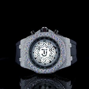 Reloj Deportivo de Lujo de Calidad de Exportación, Automático, Mecánico, de Acero Inoxidable, con Esfera de Diamantes, Cristal VVS Moissanite, Movimiento ETA - Product Image 1