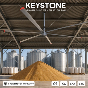 Ventilador de Techo Keystone HVLS de Alta Resistencia para Ganado, Equipo de Ventilación y Eliminación de Polvo para Silo de Granos y Taller de Mezcla de Alimentos - Product Image 1