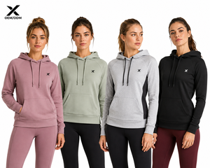 Sudadera Deportiva para Mujer X Sports City, Bordada, de Color Sólido, de Algodón/Poliéster, de Secado Rápido, Transpirable, Informal - Product Image 1